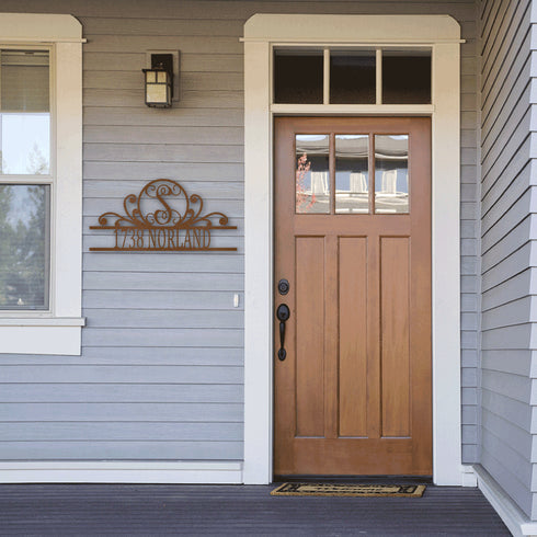 Custom Scroll Family Initial + NameWall Art